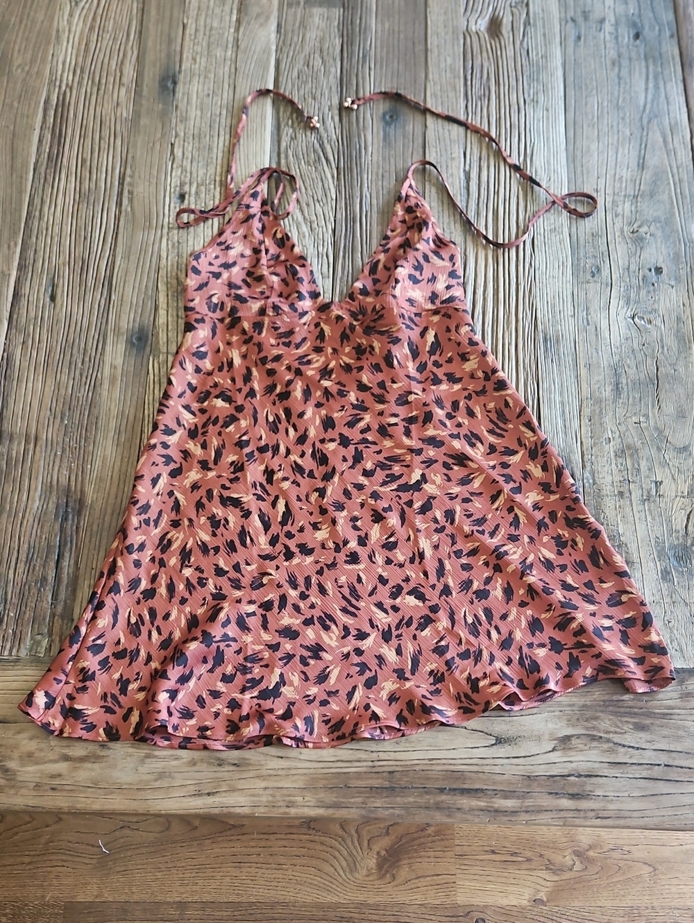 Intimately Free People Pink Floral Print Mini Slip Dress XS Animal Print